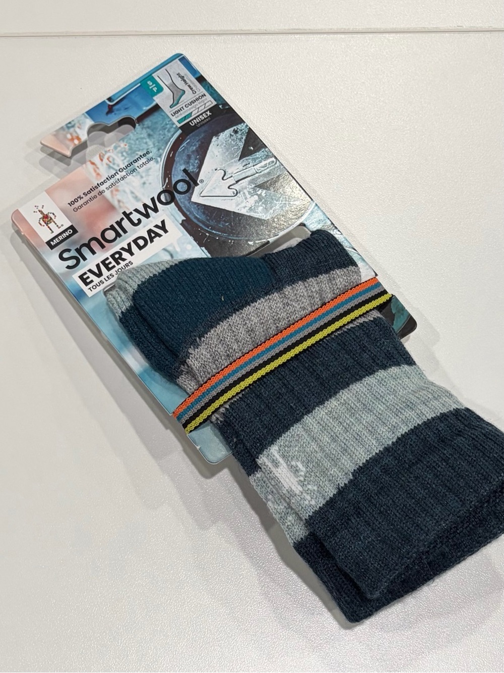 SmartWool Men's Small Everyday Barnsley Sweater Socks Blue Green Stripes NWT